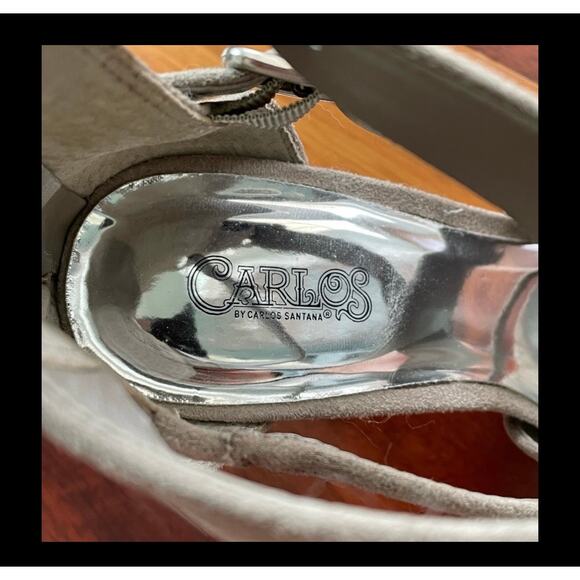 CARLOS SANTANA Women's Laura Strappy Heeled Sandals 8M Tan Suede Fabric - Picture 9 of 11